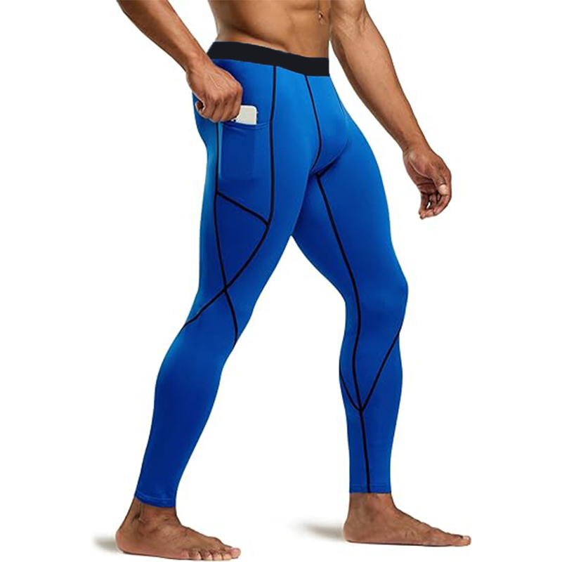 Crossfit Ga - Homens correndo leggings de secagem rápida