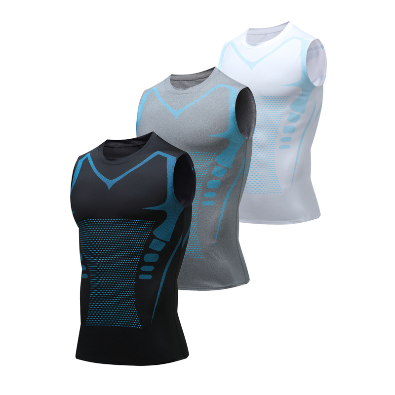 Crossfit Vest - Regata de compressão dos homens camisa