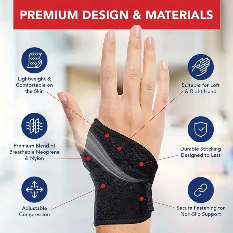 Cinta de pulso ajustável perfe - Wrist Wrap Support avaliação e preço
